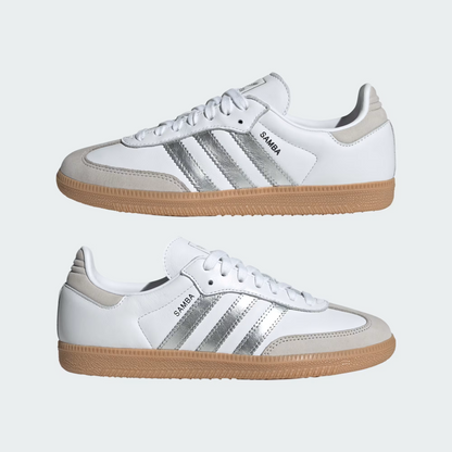 Classic Shoes – White & Silver